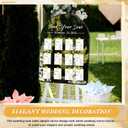 Colingmill 24 x 18 Inch DIY Wedding Seating Chart Mirror with Mirror Decal Sticker Wedding Reception Display Chart Board Our Favorite People Find Your Seat Date Signs for Marriage Decor (Balck)