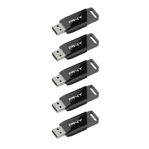 PNY 64GB Attaché X USB 3.2 Gen 1 Flash Drive, Advanced Performance Up to 130MB/s Read, Everyday Data Store & Transfer, Reliable Portable Storage, Durable, Type-A, Computers, Laptops, Desktops, 4-Pack