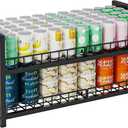 JKsmart 2-Tier Stackable Can Organizer, Extra-Long Can Rack for Pantry Storage, Adjustable Can Dispenser Holds Up to 64 Cans, Super Sturdy Holders for Various Canned Food Snacks Soda