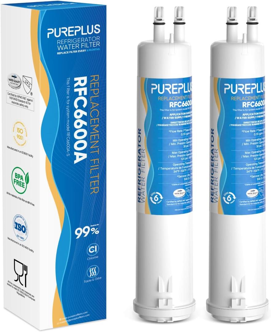 PUREPLUS Compatible with 4396841, Every drop Filter 3, EDR3RXD1, 4396710, 46-9083, 46-9030, 9030, 9083, Refrigerator Water Filter, 2Pack