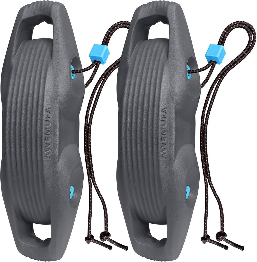 Boat Fenders Easy to Install Bumper for Docking Ideal Fender for Pontoon, Bass, Jet Ski and Fishing Boats,Gray, 2 XL Fenders