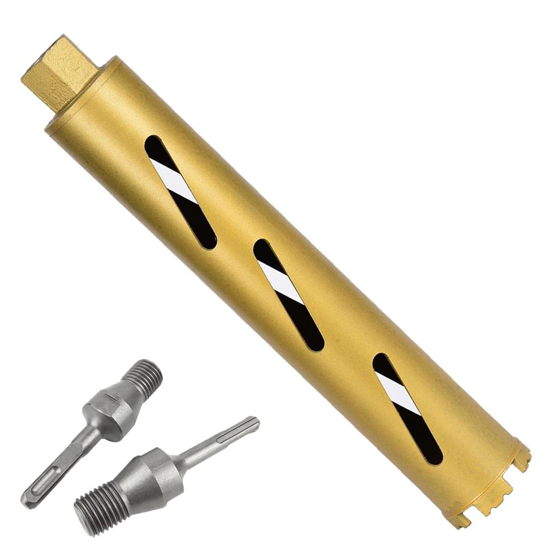 2" Dry Core Drill Bits for Cured Concrete with Rebar Brick Block Masonry etc 13in/330mm Drilling Depth10mm Diamond Segment Height2 Adapters