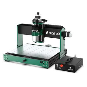 CNC Router Machine 4030-Evo Ultra 2, All-Metal XYZ Axis Dual Steel Linear Guides & Ball Screws with 800W Trim Router for Metal Aluminum Brass Wood Acrylic PCB