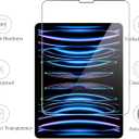 Ailun Screen Protector for iPad Pro 11 inch 2022/2021/2020 (4th/3rd/2nd Generation) 3 Pack + 2 Pack Camera Lens Protector,Tempered Glass,Face ID & Apple Pencil & Case Compatible