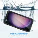 Lanhiem for Samsung Galaxy S23+ Plus Case, IP68 Waterproof Dustproof Case with Built-in Screen Protector, Rugged Full Body Shockproof Protective Cover for Galaxy S23 Plus 6.6 Inch, Black/Clear
