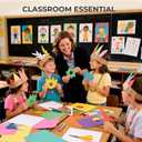 3 otters 235Sheets 8.27" x 11.7" Construction Paper Assorted Colors, 12 Colored Cardstock Printer Paper, for Printing, DIY Crafts, Party Decorations, Teacher Kids Classroom Must Have, 40 lb/150 GSM