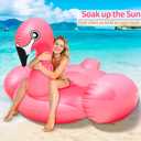 TURNMEON 102" Giant Flamingo Pool Float Inflatable Summer Beach Float Swimming Pool Party Toys Ride-on Lounge Raft Water Pool Floatie for 2-4 Multi Players Adults Lake Floats, Flamingo