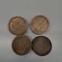 Zhehao 4 Packs Wood Essential Oil Diffuser Small Passive Oil Diffusers Aromatherapy Round Wooden Grain Portable Air Freshener for Car Aromatherapy Home Office Bathroom(Brown)