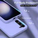 bemal for Samsung Galaxy S24 Case - Smooth Silky Liquid Silicone - Slim Fit Soft Microfiber Lining - Designed for Women and Girls - Shockproof Protective Phone Cover 6.2" - Lavender Purple