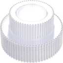 supernal 100PCS Clear Plastic Plates, Clear Plates with Silver Trim, Elegant Plastic Plate Include 50 Dinner Plate 10'' and 50 Dessert Appetizer Plates 7'' for Party, Wedding, Bridal Baptism