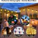 6 Pack String Light Poles for Outside, Upgraded Heavy-Duty Metal Poles for Outdoor String Lights with Fork, Adjustable Lighting Hanging Accessories for Patio Decor Pergola, Backyard Garden Decorations