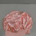 Large Silk Bonnet for Sleeping, Satin Hair Bonnet for Sleeping with Tie Band, Double Layer Satin Bonnets for Women Natural Curly Hair Shower cap