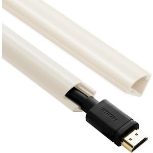 136in Corner Cable Concealer, Corner Cord Hider for One Cord, Wire Covers for Cords, Paintable Corner Cord Cover, Cable Management Channel Cable Raceway for Wall, Floor Baseboard, Ceiling - 8 X L17in (Beige)