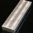 Cotton Filled Jewelry Gift Box Lot of 6 Silver Foil (8" X 2" X 1")