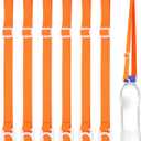 PATIKIL Water Bottle Lanyard, Holder Shoulder Strap with Ring Buckle Carrier Clips for Hiking Outdoor (Orange/White)