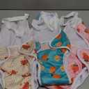 3 Pack Washable Female Dog Diaper Onesie Sanitary Pantie with Adjustable Suspender, Reusable Fixed Doggie Diapers, Super Absorbent Leakproof for Small Medium Large Dog in Heat Cycle