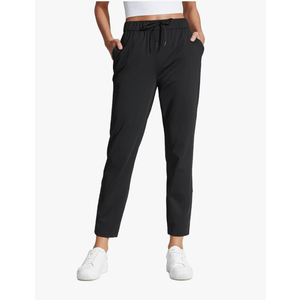 CRZ YOGA Womens 4-Way Stretch Ankle Golf Pants 7/8 Casual Dress Work Athletic Travel Workout Sweatpants with Pockets, Small