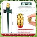 Landical Above Ground Irrigation Garden Sprinkler System 3 Pack Lawn Sprinkler and 32.8 ft Garden Hose Drip Irrigation System Garden Watering System DIY Plant Watering Set for Yard(Dark Green)
