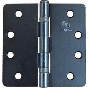 Hinge Outlet Ball Bearing Door Hinges - 4 Inch, 1/4 Inch Radius, Timely Template Arch Hole (Oil Rubbed Bronze, 3 Pack)