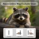 Raccoon One Way Eviction Door, Raccoon Trap Live Catcher, The Raccoon Trap Contactless Excluder for Attics, Under Decks, and Chimneys, DIY Installation(with 8 Tie Tapes), 8.3x10.6 IN