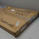 Taranta 3 Step Ladder,Aluminum Lightweight Folding 3 Step Stool with Anti-Slip Wide Pedal, 330lbs Capacity Step Ladder for Household,Kitchen,Office - BlackWoodgrain