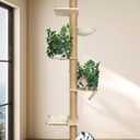 Fantasreen Cat Tree Floor to Ceiling Cat Tower Ajustable Height 97.1-124.4 Inches Tall and 4.5 Inches Thickened Post Large Cat Tree Tower for Indoor Cats Modern