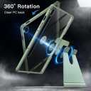 JETech Rotating Case for Samsung Galaxy Tab S10 Lite / S10 FE / S9 FE 10.9-Inch / S9 11-Inch with S Pen Holder, 360 Degree Rotation Protective Stand Cover Clear Back, Auto Wake/Sleep (Mint)