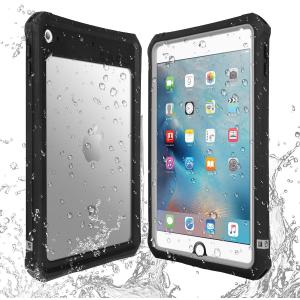 AICase IPad Mini 4/IPad Mini 5 Waterproof Case, High Touch Sensitivity ID IP68 360 Degree Shockproof Protective Cover with Kickstand (Black)