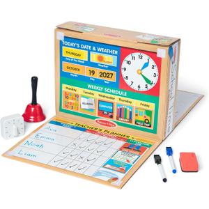 Melissa & Doug School Time! Classroom Play Set Game - Be Teacher or Student - FSC Certified