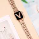 Wearlizer Leather Band Compatible with Apple Watch Band 41/40/38/44/45/46/49/42mm Women Men, Dressy Breathable Hollow-out Braided Strap for iWatch Bands Series 11 10 9 8 7 6 5 4 3 SE/Ultra 3 2 1