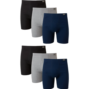 Hanes Men's Underwear Boxer Briefs Pack, Cotton ComfortSoft Boxer Brief for Men, Moisture-Wicking Breathable, Multipack, Size L