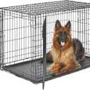 MidWest Homes for Pets 48-Inch LifeStages Crate for Extra-Large Breeds, 90-110 lbs, Double Door Folding Dog Crate with Divider Panel, Leak-Proof Tray & Secure Latch, Heavy-Duty & Easy to Assemble