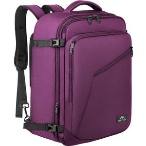 MATEIN Travel Backpack for Women, Expandable Flight Approved Carry on Backpack, Water Resistant Lightweight Suitcase, Large Business Weekender Daypack, Gift for Traveler, Purple
