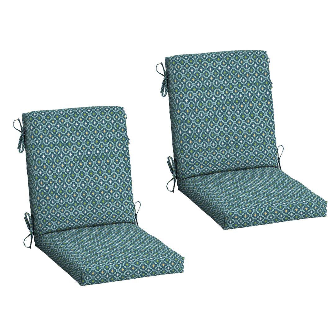 Arden 2-Pack earthFIBER Outdoor Patio Dining Chair Cushion, 20 x 44, Rain-Proof Seat Pad, Fade-Resistant Outdoor Cushion Taupe Grey Boardwalk Stripe