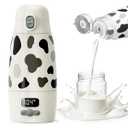 Portable Bottle Warmer for Travel, 150W Fast Heating and Charging 17.5oz Large Capacity & Extended Battery Life, Bottle Warmer On The Go for Baby Essentials (White)