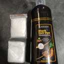 Black Hair Dye Shampoo 3 in 1, Hair Color Shampoo for Women and Men, Hair Dye to Cover Gray Hair, Herbal Ingredient Shampoos for Grey Hair Coverage 500ml (Black) BB Date: 07/03/2028