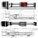 FUYU FSL40 Linear Guide Version 2.0 Table Ball Screw Motion CNC Linear Guide Stage Actuator Motorized Nema 23 Stepper Motor[1000mm Stroke Work Size]