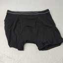 Mens Incontinence Underwear Washable Cotton Incontinence Boxer Briefs with Front Fly 3 Pack(Large, 3 Black)