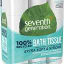 Seventh Generation 100% Recycled Bathroom Tissue, Septic Safe, 2-Ply, White, 240 Sheets/roll, 24/Pack