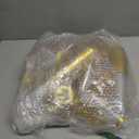 50 Pcs Plastic Champagne Flutes Disposable Champagne Glasses Bulk 5.5 oz Clear Mimosa Cocktail Cups with Rim Detachable Glasses for Wedding Party Birthday Anniversary(Gold, Clear)