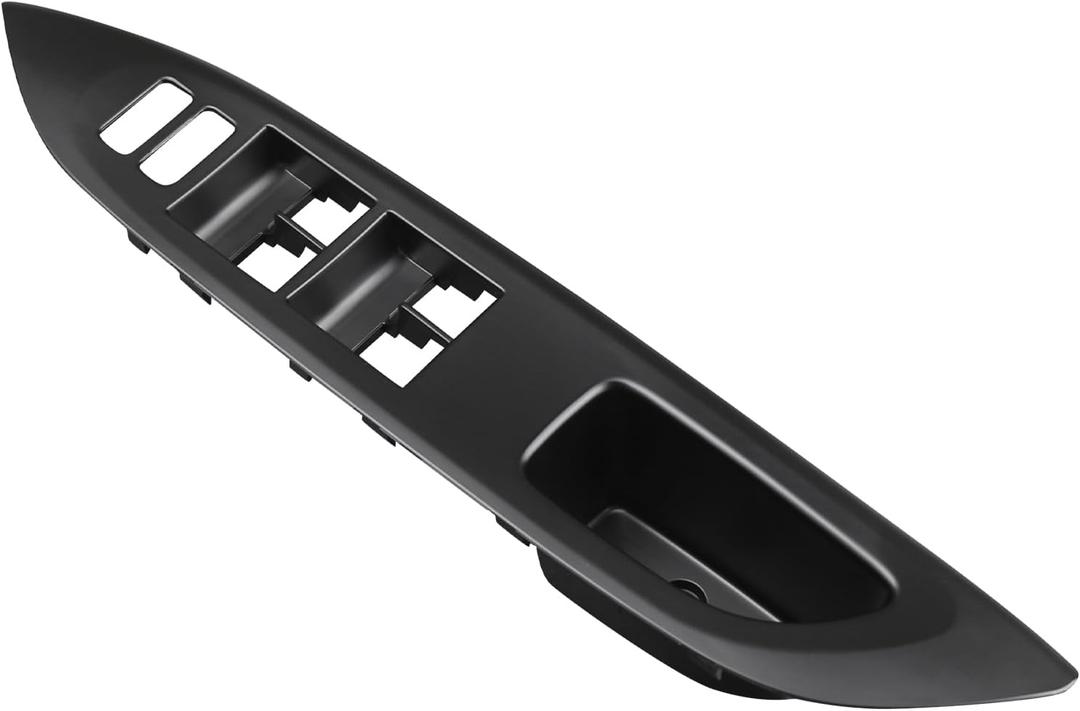 Osompar Door Window Switch Bezel Trim Black Compatible with 2007-2010 Toyota Yaris 4Door Sedan Window Control Cover Panel Armrest Base Panel Front Left Driver Side