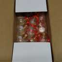Joiedomi 18 Pcs Mini Christmas Boozeball Ornaments Set, 1.7 oz Clear Plastic Fillable Ball, Ball Ornaments for Christmas Tree Hanging Decorations Indoor, Xmas Party Favors Supplies Presents