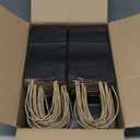 BagDream 100 Pack 3.5x2.4x6.7 Inches Mini Gift Party Favor Bags Small Kraft Black Gift Bags with Handles Bulk Recyclable Paper Sacks