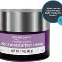 Amazon Basics Triple Replenishing Moisturizer Night Cream with Vitamin C, Glycerin, Shea Butter, 1.7 Ounces, 1-Pack