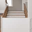 Cumbor 76" Wide Long Retractable Baby Gates for Stairs, Mesh Dog Gate for The House, 34" Tall Extra Wide Pet Gate for Dogs, Child Safety Gates for Doorways, Hallways, Cat Gate Indoor/Outdoor(White) (76" Wide)