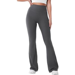 YEOREO Women's Mini Flared Workout High Waist No Front Seam Yoga Legging Pants (30“ inseam, Medium)