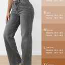 Women's Mid Rise Wide Leg Jeans Stretch Denim Pants with Relaxed Fit | BBL Jeans, Tummy Control, Soft Stretchy Denim, Classic Five Pocket Style, Versatile for Work or Play, All-day Wear (Black, L)