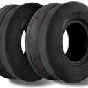 HQPASFY 2 Pack 13x6.50-6 Tubeless Lawn Mower Tires, Replacement 13x6.5-6 Zero Turn Smooth Turf Tires Garden Tractor Riding Lawn Mower Farm Equipment, 4Ply