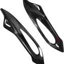 Front Fairing Winglet Fit for CFMOTO 450SR Carbon Fiber Pattern Shell Deflector, Dry Carbon Pure Carbon Twill Gloss Front Carbon Fiber Fairing Wing Cover(Pink)