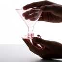 YOUBET 100 PCS Pink Plastic Martini Glasses - 5oz Disposable Cocktail Coupe Glasses for Parties & Gatherings & Weddings & Mother's Day & Valentines Day